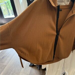 Sarah Pacini Tan Zip-Up Jacket